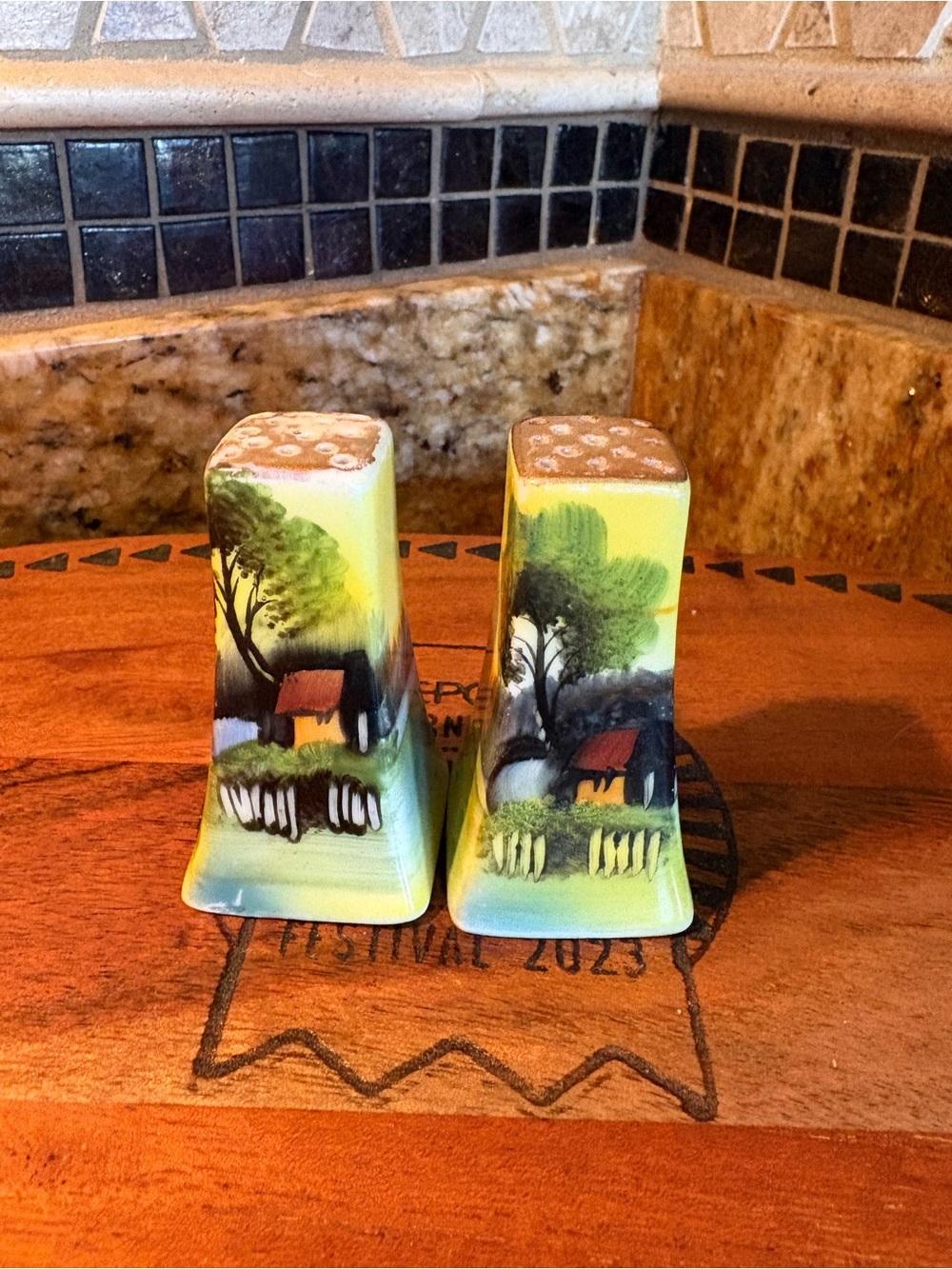 Vintage Mid Century Japanese Salt and Pepper Shakers
